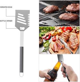 img 1 attached to 🍖 Chef Buddy's 19-Piece Stainless Steel BBQ Grilling Tool Kit: Ultimate Summer Barbecue Grill Utensil Set with Carrying Case