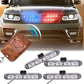 img 3 attached to 🚨 XTAUTO 16 LED Red & Blue Police Strobe Flash Light Dash Emergency Warning Lamp 12V for Enhanced SEO