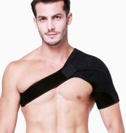 adjustable neoprene left shoulder brace for women and men: stabilize, support, and prevent injuries including torn rotator cuff, dislocated ac joint, labrum tear, frozen pain, and tendinitis логотип