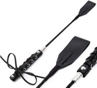 🐎 premium quality 18-inch riding crop with braided handle and genuine leather top for equestrian horse riding logo
