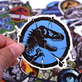 img 2 attached to 🦖 Dinosaur Stickers Decals, Waterproof Vinyl Decals for Laptop, Water Bottle, Skateboard, Phone, Motorcycle, Bicycle, Luggage, Guitar, Bike - 75pcs Pack Dinosaur Party Supplies