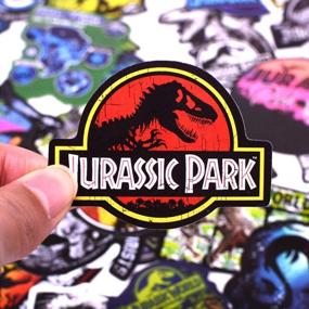 img 3 attached to 🦖 Dinosaur Stickers Decals, Waterproof Vinyl Decals for Laptop, Water Bottle, Skateboard, Phone, Motorcycle, Bicycle, Luggage, Guitar, Bike - 75pcs Pack Dinosaur Party Supplies