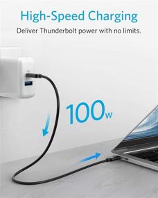 img 2 attached to 💻 Кабель Intel Certified Anker Thunderbolt 3.0 1,6 фута - USB-C в USB-C | Быстрая зарядка 100 Вт, передача данных 40 Гбит/с | Совместим с USB 3.1 Gen 1 & 2 | Идеально подходит для ноутбуков с разъемом Type-C Macbooks