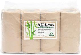 img 3 attached to Bamboo Paper Hand Towels for Kitchen and Cleaning - Disposable (4 Rolls, 110 Sheets/Roll)