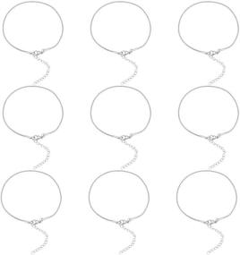 img 4 attached to 🔗 PH PandaHall Set of 10 Stainless Steel Snake Chain Bracelets, 7-1/2&#34;(190mm) Round Snake Chain with Lobster Claw Clasps – Ideal for Jewelry DIY Making, Accessories, and Crafts, 1.5mm Diameter