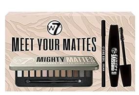 img 1 attached to 💄 Get Glam with W7 Meet Your Mattes Makeup Gift Set - 3 Piece Eye Makeup Essentials Kit Featuring Black Mascara, Pencil Eyeliner, and Matte Eyeshadow Palette - Perfect, Cruelty-Free Makeup Gift Set