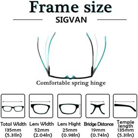 img 3 attached to 👓 Pack of 5 Rectangular Spring Hinge Reading Glasses with Fashionable Design, High-Quality Readers for both Men and Women
