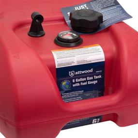 img 1 attached to 🛥️ Certified 6-Gallon Portable Marine Boat Fuel Tank - Attwood 8806LPG2, EPA and CARB Approved, With Gauge