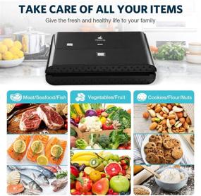 img 3 attached to 🔒 Compact Vacuum Sealer Machine for Dry & Moist Food Preservation with LED Indicator Lights - Full Starter Kit, Vacuuming & Sealing Modes (Black)