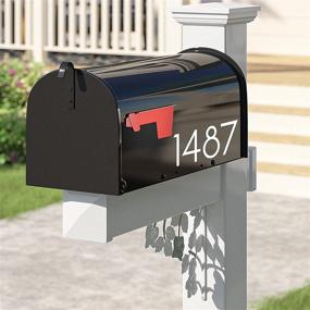 img 1 attached to 📫 Reflective Mailbox Numbers Sticker (0-9, 5 Sets) Waterproof Vinyl Self Adhesive Modern Number Sticker for Signs, Doors, Cars, Trucks, Home, Business, Address Number