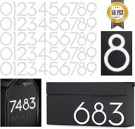 📫 reflective mailbox numbers sticker (0-9, 5 sets) waterproof vinyl self adhesive modern number sticker for signs, doors, cars, trucks, home, business, address number логотип