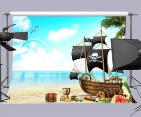 img 2 attached to 🏴 Captivating FUERMOR Cartoon Pirate Ship Backdrop for Memorable Themed Party Photography