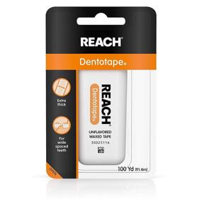 img 4 attached to 🦷 Enhanced Dentotape Waxed Dental Floss – Extra Wide Cleaning Surface for Large Interdental Gaps, 100 Yards – Unflavored
