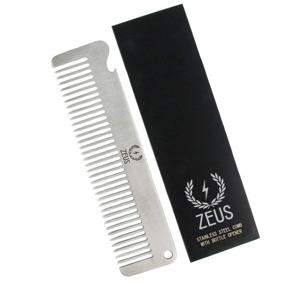 img 1 attached to Универсальный гребень для бороды из нержавеющей стали ZEUS F21 с открывалкой для бутылок - универсальный инструмент для маникюра.