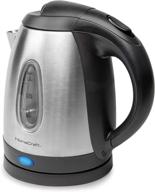 🔥 efficient homecraft 1-liter brushed stainless steel electric water kettle - 1500w, boil-dry protection логотип