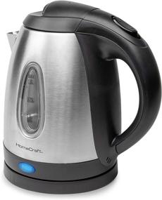 img 4 attached to 🔥 Efficient HomeCraft 1-Liter Brushed Stainless Steel Electric Water Kettle - 1500W, Boil-Dry Protection