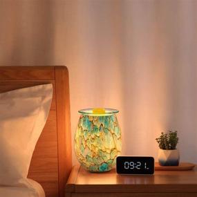 img 1 attached to 🕯️ SUNPIN Electric Candle Warmer: Art Glass Aromatherapy Wax Melts Burner & Decorative Lamp - Blue, Perfect for Home and Gifts!