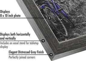 img 2 attached to Набор из 2-х американских рамок Americanflat 8x10 в рустикальном коричневом стиле с полированным стеклом для настенного и настольного размещения - горизонтальный и вертикальный форматы.