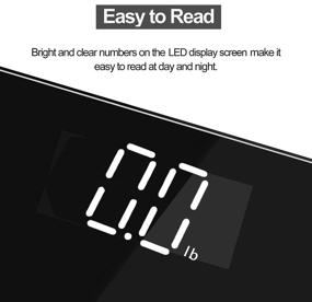 img 1 attached to Madotree Bathroom Digital Scale: Accurate & Easy-to-Read 400 lb Weighing Scale - Black