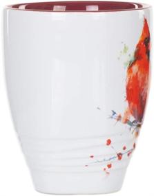 img 3 attached to 🎨 Gorgeous Crouser Cardinal Watercolor Glossy Stoneware - Elevate Your Tableware with Vibrant Artistry!