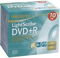 memorex lightscribe compatible 4.7gb 8x 🚫 dvd+r (10-pack) discontinued by manufacturer: find alternative solutions logo