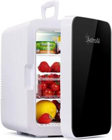 img 4 attached to 🥶 AstroAI Mini Fridge, 15 Can 10 Liter: Cooler & Refrigerator with AC/DC Thermoelectric Technology, Portable Skincare Fridge for Beverage, Bedroom, Office, Travel, ETL Listed (Black)