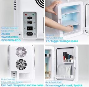 img 1 attached to 🥶 AstroAI Mini Fridge, 15 Can 10 Liter: Cooler & Refrigerator with AC/DC Thermoelectric Technology, Portable Skincare Fridge for Beverage, Bedroom, Office, Travel, ETL Listed (Black)