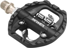 img 2 attached to 🚲 XEWEA MTB Bike Pedals: Dual Platform Compatible with Shimano SPD Mountain Clipless Pedals | Lightweight Nylon Fiber/Alloy Bicycle Pedals for BMX, Spin, Exercise, Peloton, Trekking Bike | 3-Sealed Bearing Design