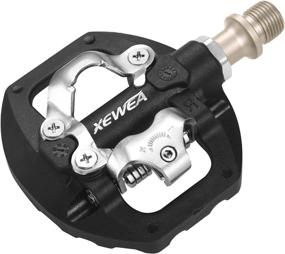 img 1 attached to 🚲 XEWEA MTB Bike Pedals: Dual Platform Compatible with Shimano SPD Mountain Clipless Pedals | Lightweight Nylon Fiber/Alloy Bicycle Pedals for BMX, Spin, Exercise, Peloton, Trekking Bike | 3-Sealed Bearing Design