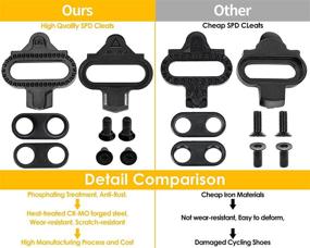 img 3 attached to 🚲 XEWEA MTB Bike Pedals: Dual Platform Compatible with Shimano SPD Mountain Clipless Pedals | Lightweight Nylon Fiber/Alloy Bicycle Pedals for BMX, Spin, Exercise, Peloton, Trekking Bike | 3-Sealed Bearing Design