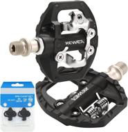 🚲 xewea mtb bike pedals: dual platform compatible with shimano spd mountain clipless pedals | lightweight nylon fiber/alloy bicycle pedals for bmx, spin, exercise, peloton, trekking bike | 3-sealed bearing design логотип