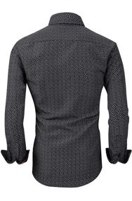 img 3 attached to 👔 Men's Regular Sleeve Printed Shirts (Long, Grey02) - Clothing