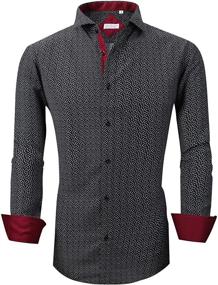 img 4 attached to 👔 Men's Regular Sleeve Printed Shirts (Long, Grey02) - Clothing