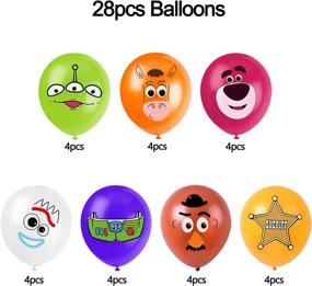 img 3 attached to Toy Inspired Story Party Supplies: Colorful Balloons for Toy Theme Birthday Parties, 28PCS Assorted Styles, Perfect Kids Party Decorations & Favors