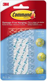 img 1 attached to 🏡 Decorate with Ease: 3M Command Clear Decorating Clips, 60-Clip - 3 Pack