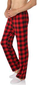 img 2 attached to 🌙 YIMANIE Plaid Pajama Cotton Lounge Set: Comfortable Men's Sleepwear