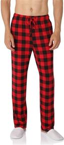 img 4 attached to 🌙 YIMANIE Plaid Pajama Cotton Lounge Set: Comfortable Men's Sleepwear