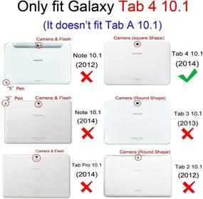 img 3 attached to 📱 Престижный футляр из искусственной кожи PU для Samsung Galaxy Tab 4 10.1 - функция автоматического пробуждения/сна, регулируемая подставка, легкий дизайн - чехол Dteck T530