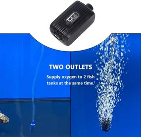 img 2 attached to 🐠 Insputer Aquarium Air Pump: Adjustable Valve for Fish Tank, Bubbler Stone Check Valve | Up to 1-80 Gallon Tank