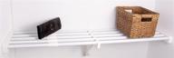 ez shelf diy expandable shelf (no hanging rod) - 28” - 48” - white - easy installation - mounts to 2 sidewalls - strong wire shelving alternative - shelf kit (ezs-sw48) логотип