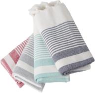 🛁 set of 4 turkish hand towels 20 x 40 inches - 100% cotton peshtemal (natural variety) logo