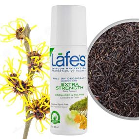 img 1 attached to 🌿 Lafe's Extra Strength Coriander & Tea Tree Roll-On Deodorant - Aluminum-Free Natural Deodorant for Women & Men - Vegan, Cruelty-Free, Gluten-Free, Paraben-Free & Baking Soda-Free - 24-Hour Protection - 2-Pack (3oz Each)