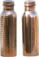 🍶 set of 2 pure copper water bottles 950 ml by healthgoodsin - joint-free, leak-proof ayurvedic copper water bottle for health benefits logo