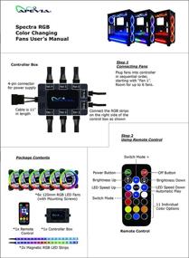 img 1 attached to Apevia ST6P2-RGB Spectra: 120mm Silent Dual Ring LED Fan with Remote Control & Addressable LED Strips - 16x LEDs, 8X Anti-Vibration Pads (6+2-pk)