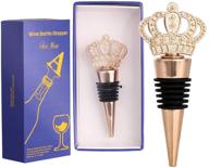 🍾 waytosuc 1pcs crown wine and beverage bottle stopper - golden reusable wine plug decoration for wedding, birthday, and christmas gift логотип