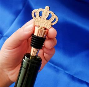 img 2 attached to 🍾 WAYTOSUC 1Pcs Crown Wine and Beverage Bottle Stopper - Golden Reusable Wine Plug Decoration for Wedding, Birthday, and Christmas Gift