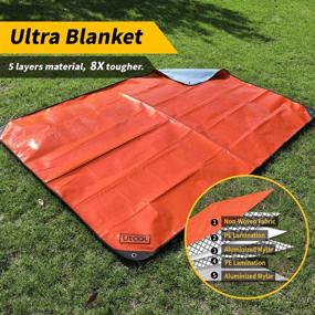 img 1 attached to 🌧️ Stay Warm and Dry with UTOOL Ultra Emergency Blanket Waterproof – The Ultimate Outdoor Essential