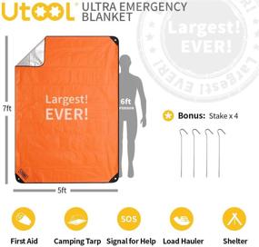 img 3 attached to 🌧️ Stay Warm and Dry with UTOOL Ultra Emergency Blanket Waterproof – The Ultimate Outdoor Essential
