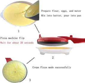 img 2 attached to 🥞 8" Electric Crepe Maker Nonstick Crepe Pan: Portable Mini Household Pancake Machine with Batter Bowl & Egg Whisk – Perfect for Crepes, Pancakes, Tortillas, Gifts for Women