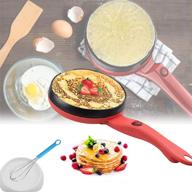 🥞 8" electric crepe maker nonstick crepe pan: portable mini household pancake machine with batter bowl & egg whisk – perfect for crepes, pancakes, tortillas, gifts for women логотип